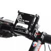 Aluminium Fahrrad Handyhalterung, 3,5-7 Zoll Universell Mehrwinkel Drehbar Fahrrad & Motorrad Lenker Handyhalter
