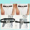 Fashionable Elastic Metal Waist Belt Women's Dress Suit Belt Autumn Winter Black In Stock