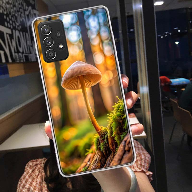 Fungal Aesthetics Phone Case for Samsung A54 A57 A37 A17 A14 A15 A12 A24 A34 A55 A35 A25 A52S A07 A05S A04S A22 A32 A72 Galaxy N
