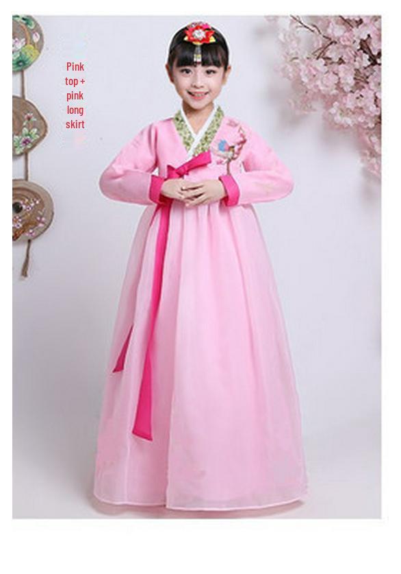 Adult Female and Children's Traditional Korean Hanbok Performance Costume
