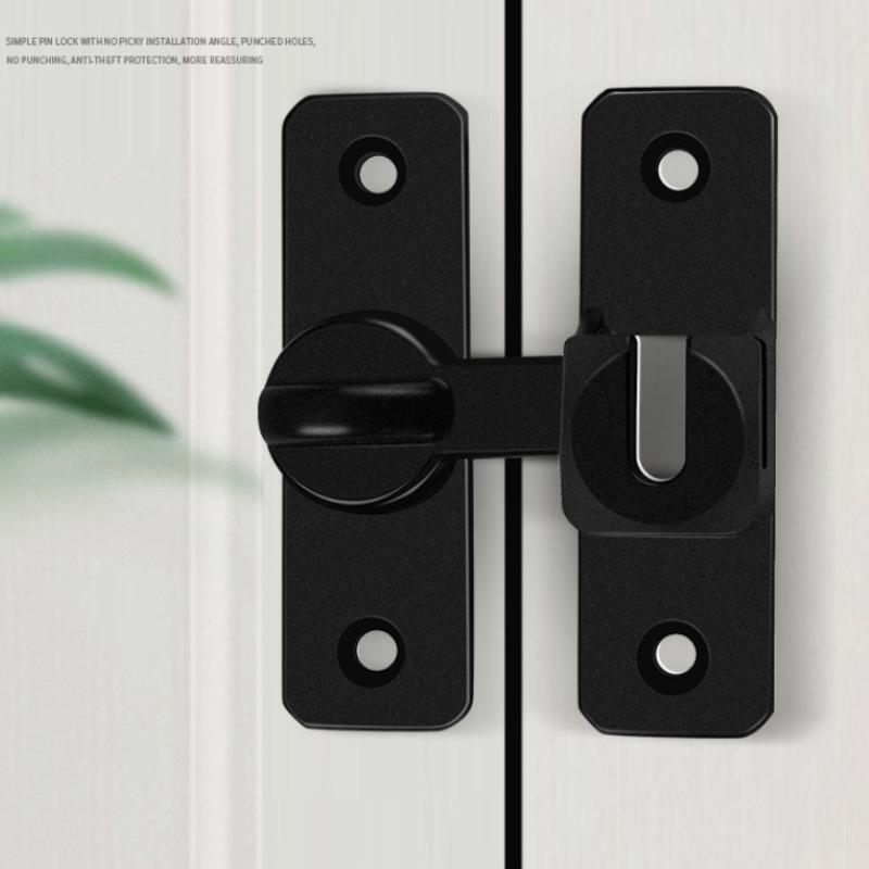 Heavy-Duty Security Anti-Theft Door Lock Handle, Commercial/Residential Grade Safety Pin Lock with Adjustable Sliding 90°/180°