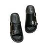 Summer One-word Slippers Women's Wear New Belt Buckle Fashionable Casual Sandals Thick-bottomed Comfortable Flat-bottomed Slippers