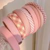 2023 Women's Pink Wide-Edged Hair Hoop: Sweet Summer Headdress for Face Wash