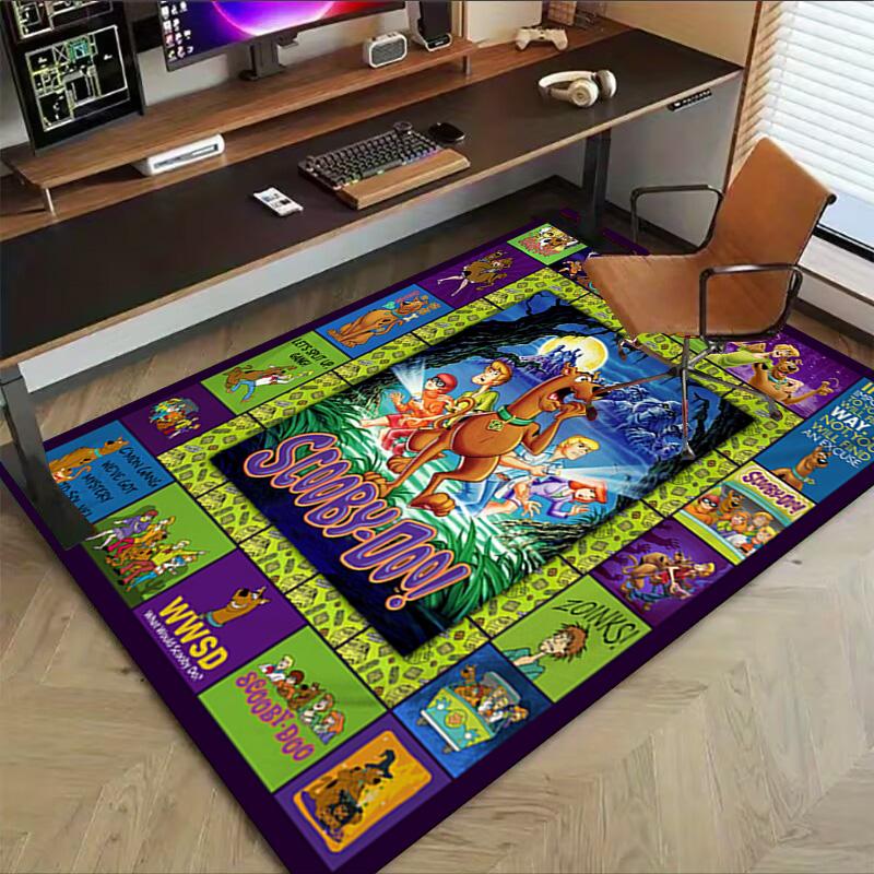 1pc Scoobydoo Werewolf Mystery Carpet for Playroom Bedroom Living Room Sofa Home Decor,kids Game Area Rug Non-slip Floor Mat Y826106