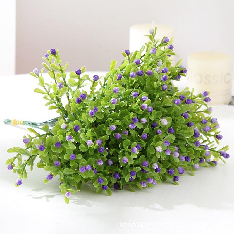 Simulation Milan Grains Artificial Flowers Plastic Green Potted Plants Decoration Arrangement Accessories for Home