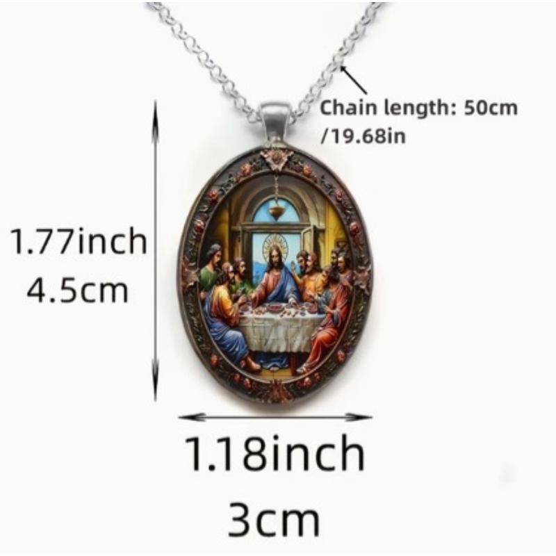 Anhänger Bemalt Retro Charakter Titanstahl Mode Hip-Hop Punk Halskette für Männer und Frauen