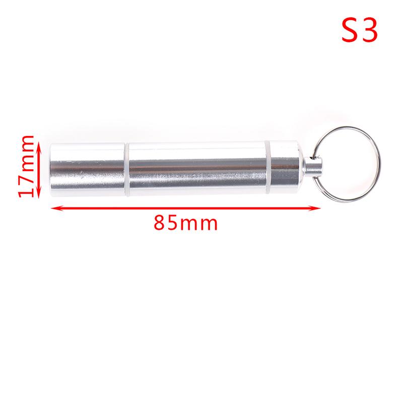 Pill Cans Mini Waterproof Stainless Steel Sealing Bottle Outdoor EDC Survival Pill Box Container Casule Pill Bottle Tank Case