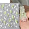 Nail Art Sticker Relief 5D Soft Glue Three-Dimensional Ice Transparent Butterfly Gradual Change Ice Flower Small Flower Adhesive Nail Sticker