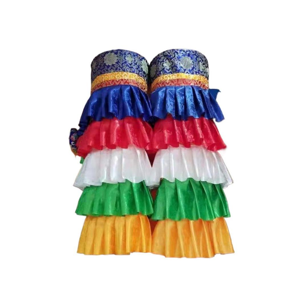 Tibetan Five-Colored Victory Banner Curtains - Buddhist Hall Wall Hanging Decoration