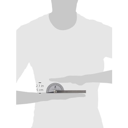 Shinwa Sokutei Protractor 2-Pole No. 19 Silver 62490