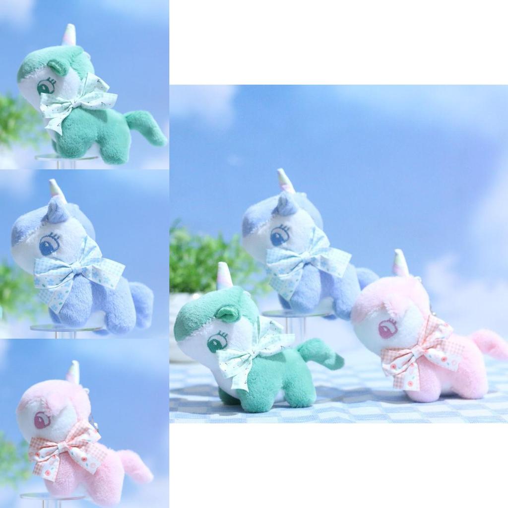 Miniature Cute Unicorn Plush Pendant Keychain In Soft Colors For Children And Celebrations