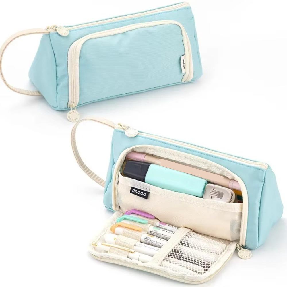 

Oxford Cloth Pen Bag Large Capacity Stationery Bag New Stationery Organizer Students светло-синий