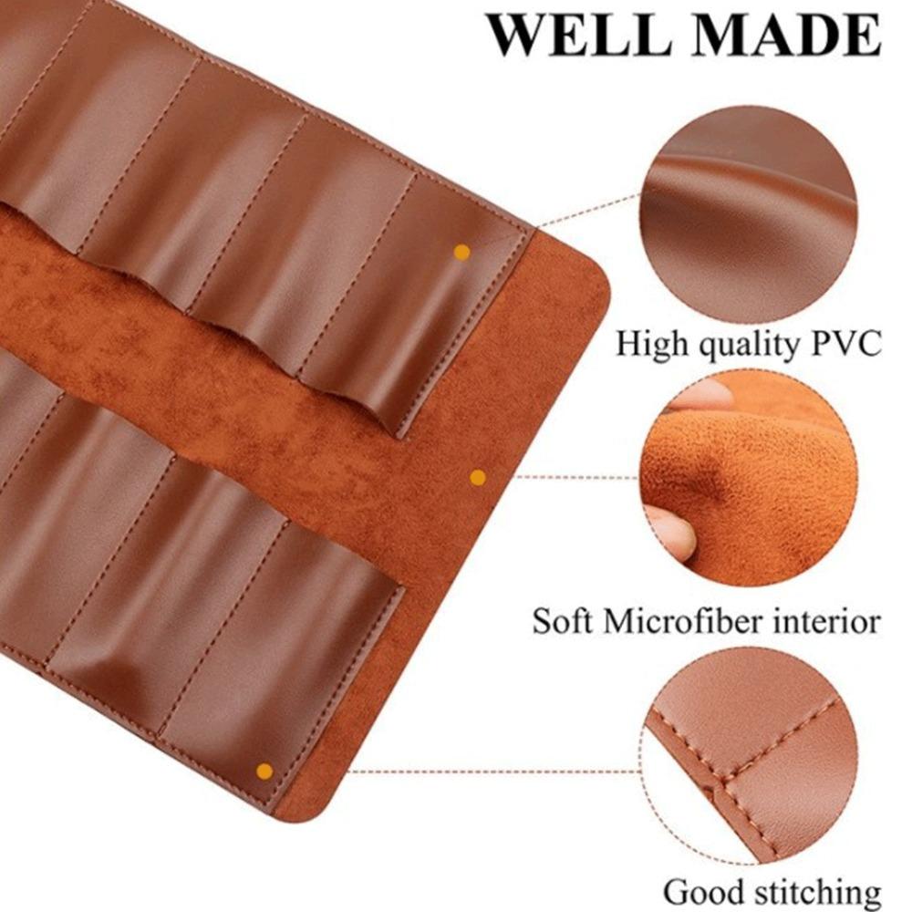 Case Wrench Storage Bag Carry Tool Organizer Leather Folding Bag Tool Storage Bag Tool Roll Up Bag