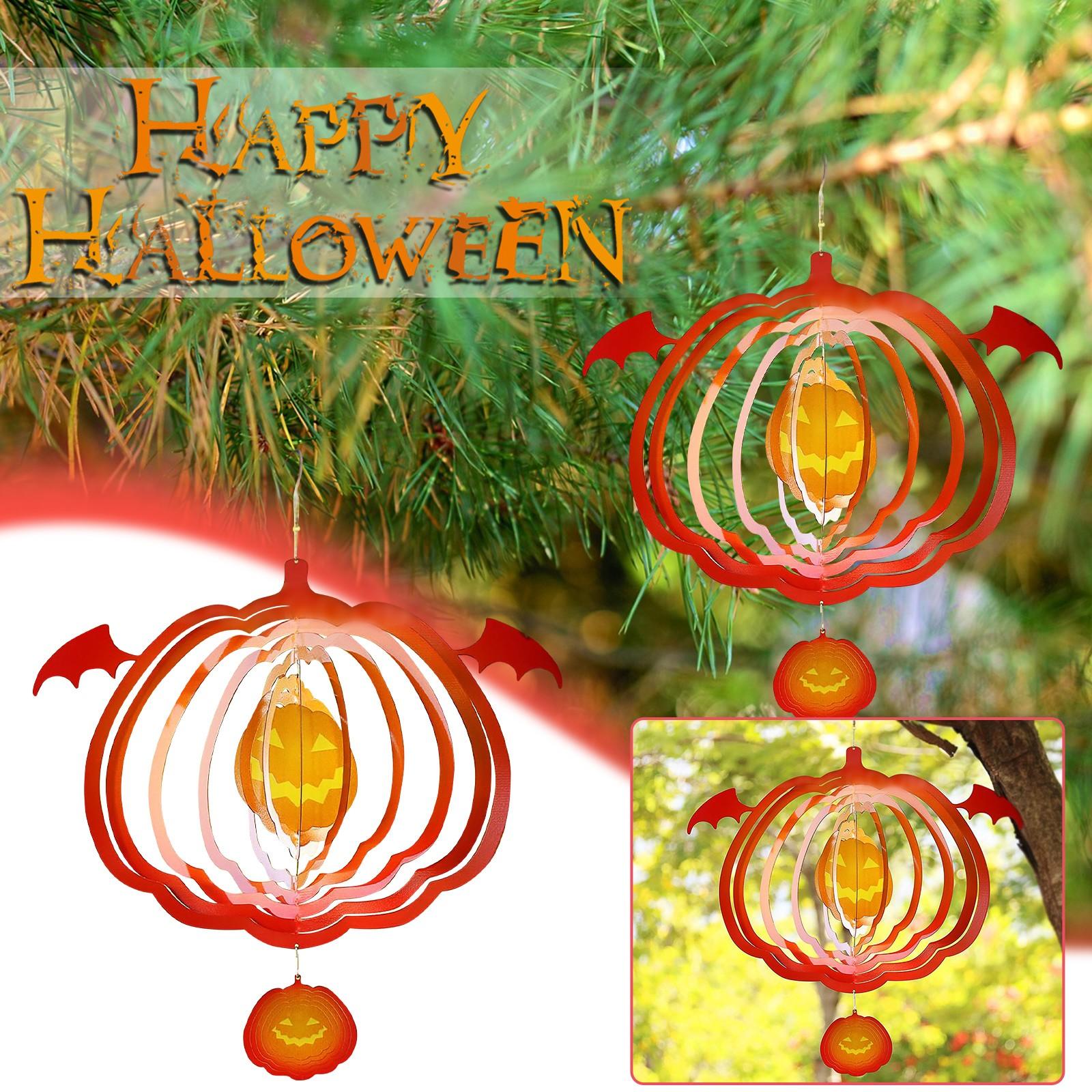 

Хэллоуин 3D Вращающийся ветер Перезвон Узор Украшение Кулон Ужасы