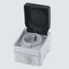 European Standard IP44 Waterproof Outdoor Socket with Switch – German Power Outlet, Splash-proof.