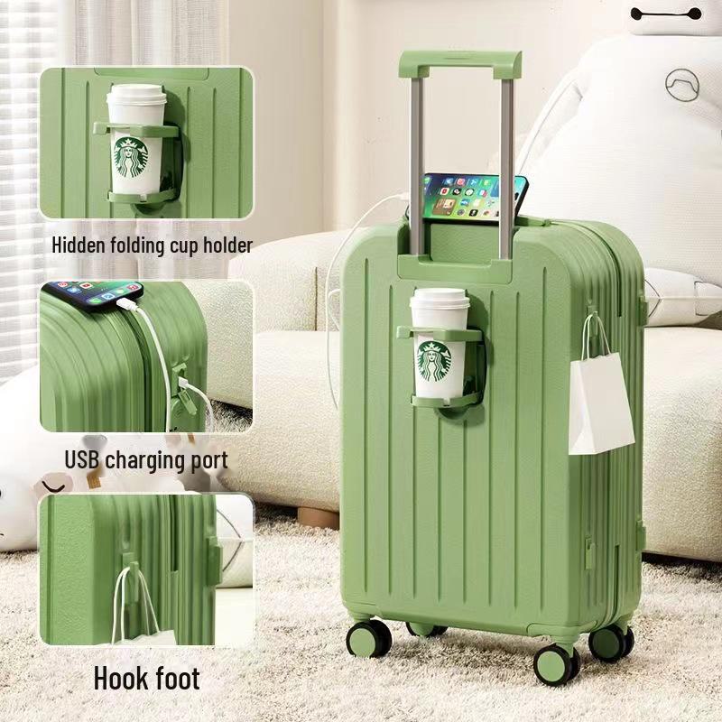 Kompaktowy unisex walizka na kółkach z uniwersalnymi kółkami i zamkiem