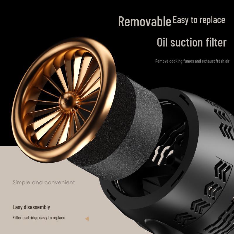 Compact Portable Range Hood for Home, BBQ, and Hot Pot - Mini Desktop Smoke Extractor