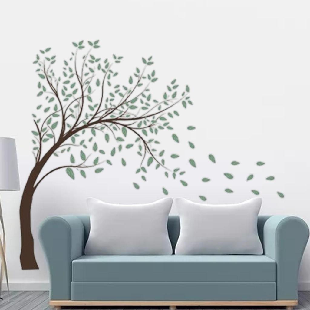 Tree Wall Decals Self Adhesive Removable PVC Wall Art Decor for Living Room Bedroom Sofa TV Background Classroom Home Decoration