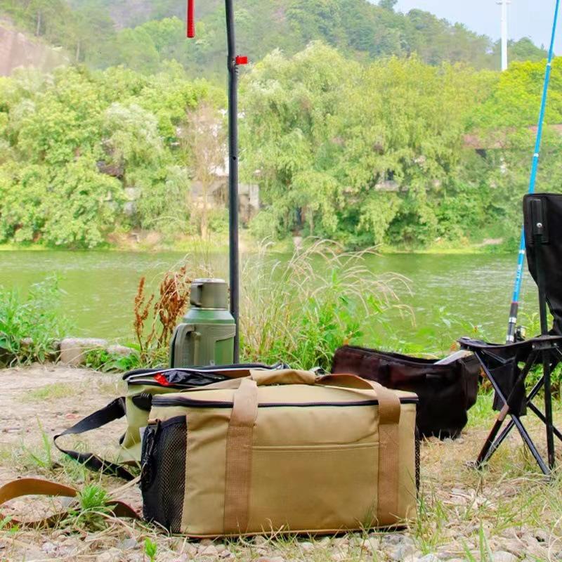 Outdoor Cooking Bag Waterproof Camping Travel Organizer Bag Thermal Cooler Lunch Box Portable Large Capacity Storage Handbag