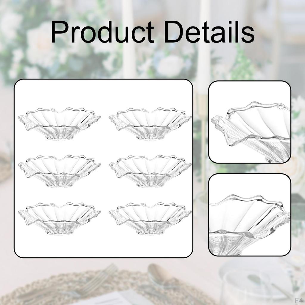 6 Pieces Candle Drip Protectors Catcher Rings Tray for Candlesticks Disc Glass Bobeches