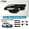 Car Decoration Door Bowl Handle Cover For Kia Sorento MQ4 - Carbon Fiber Chrome Silver Cars Accessories Exterior Styling