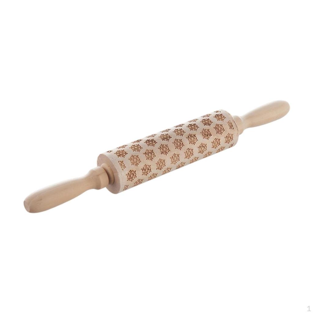 Embossed Rolling Pin Cookie Stamps Roller Decor Tool for Cookies Baking To Decorate Pastry Biscuit