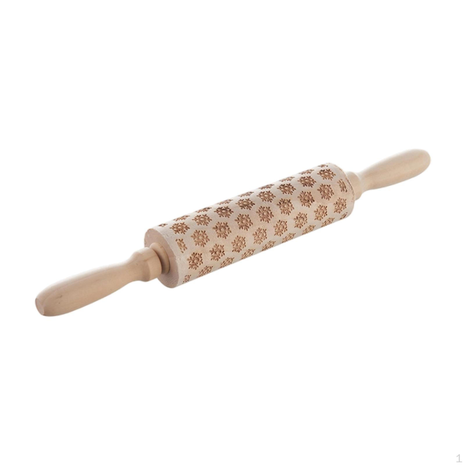 

Embossed Rolling Pin Cookie Stamps Roller Decor Tool for Cookies Baking to Decorate Pastry Biscuit Snowflake