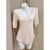 Water-sensitive tee large V-neck T-shirt women's short-sleeved summer new loose and thin versatile mask T