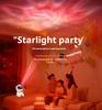Starlit Sky Projector Night Light: Bedroom Ornament with Hug Star Style & Laser Fantasy Nebula Effect.