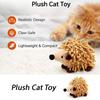 Plush Hedgehog Cat Toy Realistic Soft Bite Resistant Chew Interactive Kitten Toys Indoor Self Play Boredom Relief Pet Supplies