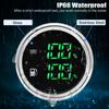Universal 52mm LED Digital Dual Car Gauge Oil Level Meter + Water Level Gauge 2-in-1 Meter 2inch For Car Boat Marine 12V 24V