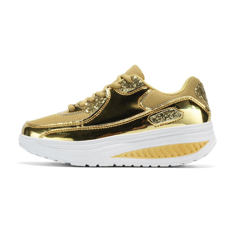 Women’s Sneakers Casual Outdoor School Student Shoes Lightweight for Girls Sneakers Silver Gold Plus Size