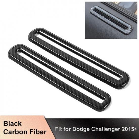 

Carbon Fiber Interior Door Air Outlet Vent Trim Cover For Dodge Challenger 15+