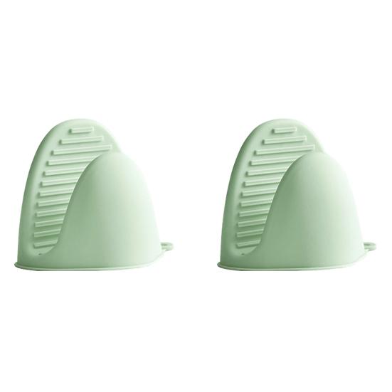 

2 шт., силиконовые прихватки с защитой от ожогов, термостойкие держатели для кастрюль, многофункциональные кухонные перчатки для приготовления пищи, выпечки зелёный