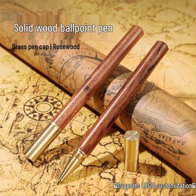 Deluxe Wood Grain Metal Gel Rollerball Pen 0.5mm - Signature Business Gift Set with Box