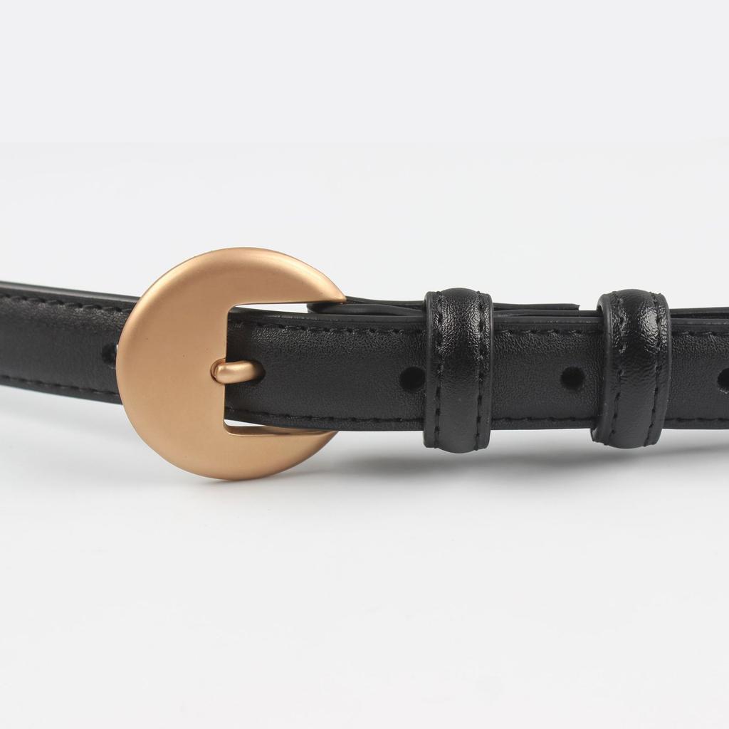 Women'S Leather Thin Belt Decorative Shirt Waist Seal With Dress Suit Waist (2Cm 8 Colors Optional)