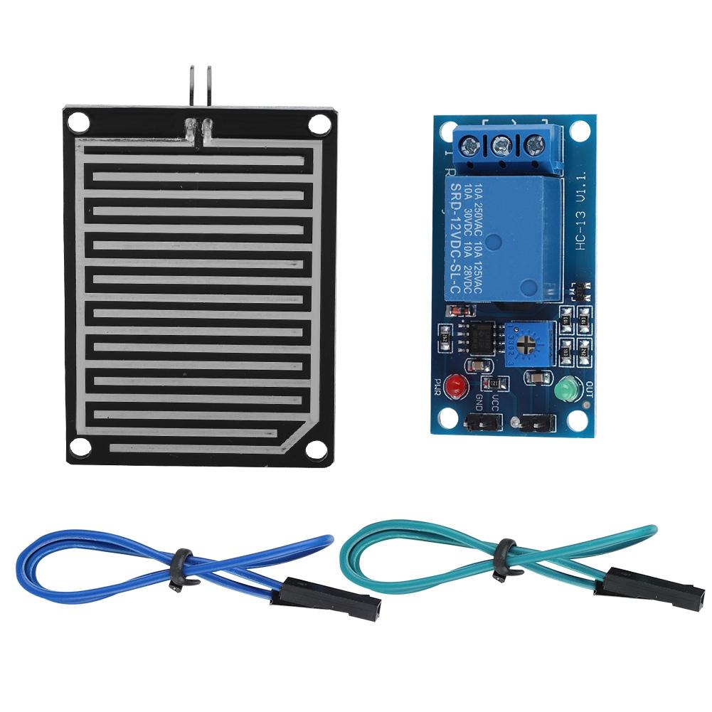 

12V Rain Water Raindrops Detection Sensor Module Relay Control Module