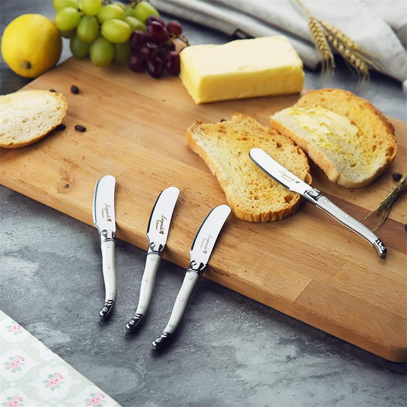 4-10pcs 6.25'' Laguiole Cheese Knife White Blue Yellow Plastic Handle Butter Spreader Knives Bread Slicer Restaurant Cutlery