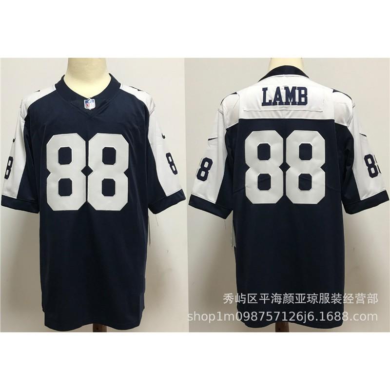 Camiseta Bordada de Rugby Estilo Dallas Cowboys de la NFL para Hombre Uniforme de Fútbol Top Ropa Casual para Fans
