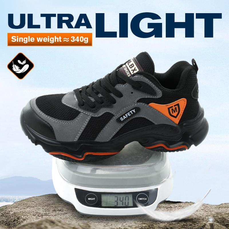 Fashion Safety Men Work Sneakers Anti-Smash Outside Shoes Steel Toe Protective Boots Anti-Puncture Work Sport Security Shoes