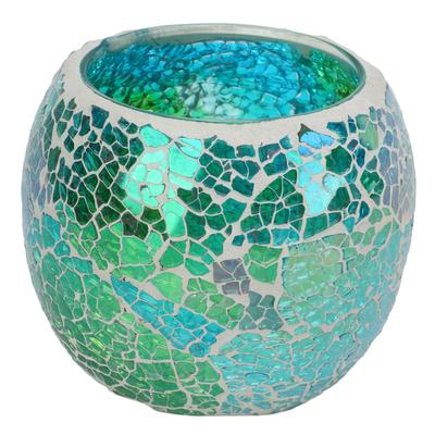 Portacandele a Mosaico Design a Mosaico Europeo Vetro Resistente Vetro dalla Lucentezza Raffinata Portacandele per Bar Casa Ufficio