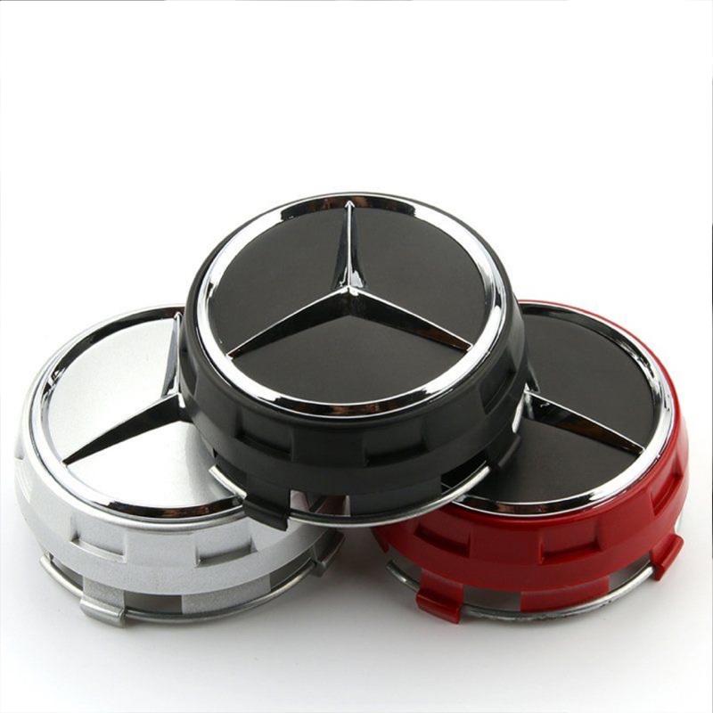 WVQ5 A0004000900 75mm Car Accessories Wheel Hub Caps for Mercedes Benz GLA45 G63 A45 CLA45 C63 Emblem Car Rim Center Cover Decoration