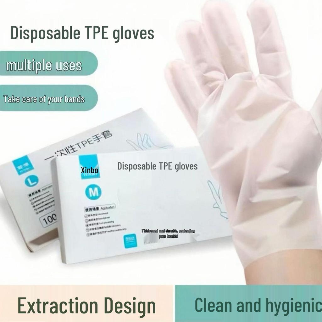 Transparent Thickened TPE Food Grade Disposable Gloves