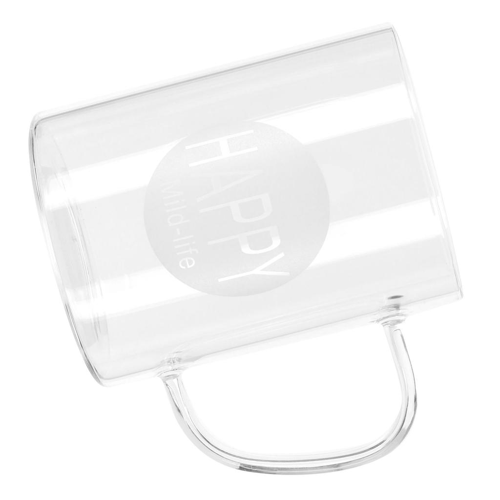 350ml Coffee Cup Transparent High Borosilicate Glass Mug with Handle for Milk Tea Beverage