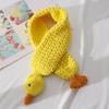 Handcrafts Cartoon Knit Scarf Cute Duck Designs Soft Woolen Scarves Wrap for Kids and Teens Winter Cozy Warm Neck Warmer