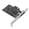 PCIE 1X To 3 Port 1394A Firewire Riser Card Dual Chip Design Support 1440x1080 800Mbps Expansion
