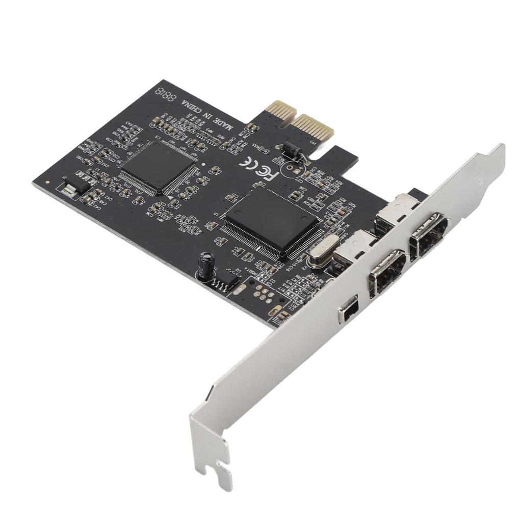 PCIE 1X To 3 Port 1394A Firewire Riser Card Dual Chip Design Support 1440x1080 800Mbps Expansion