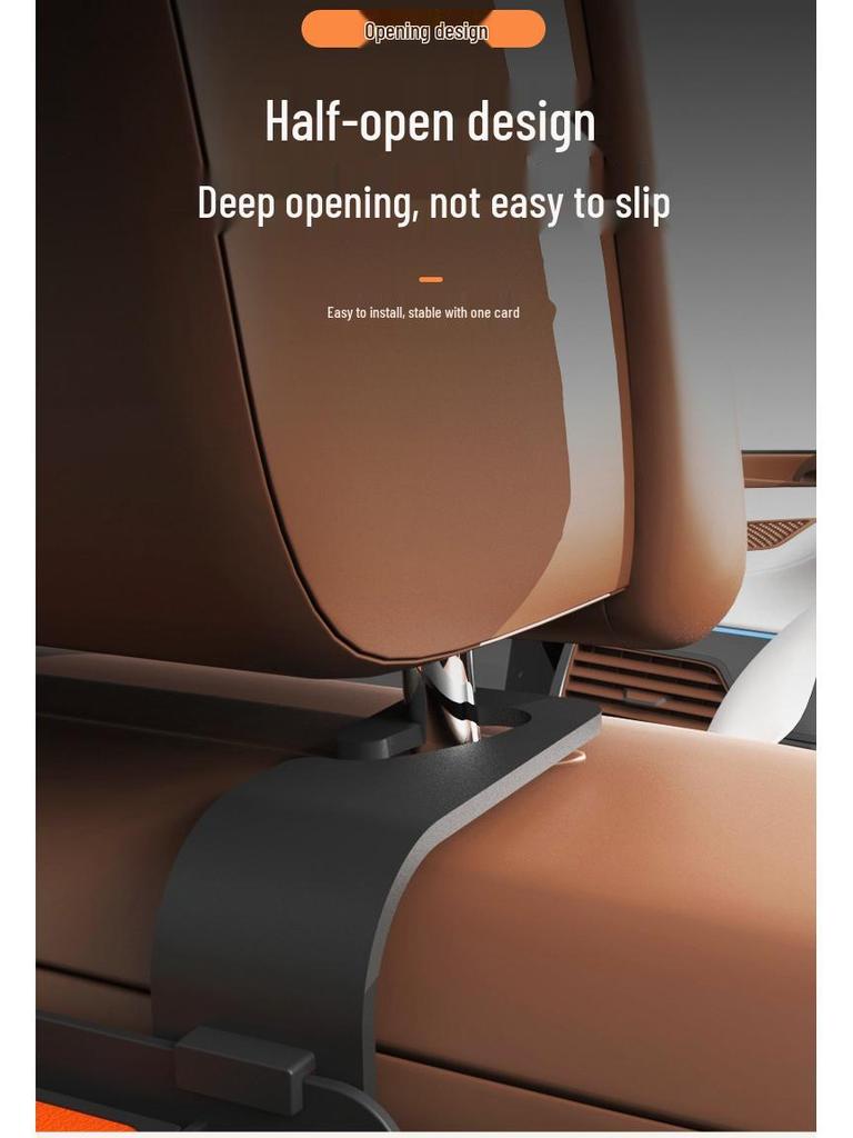 Multifunctional Car Seat Back Organizer with Tissue Box and Cup Holder Hooks