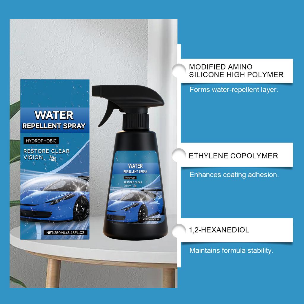 Resistant To Liquid Spray This Product Helps Maintain A Clear Bright And Glossy Car Windshield For Excellent Visibility 250ml
