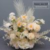 Large Wedding Aisle Runner with Silk Eucalyptus Flowers